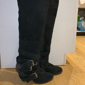 Jeffrey Campbell knee high slouchy boots